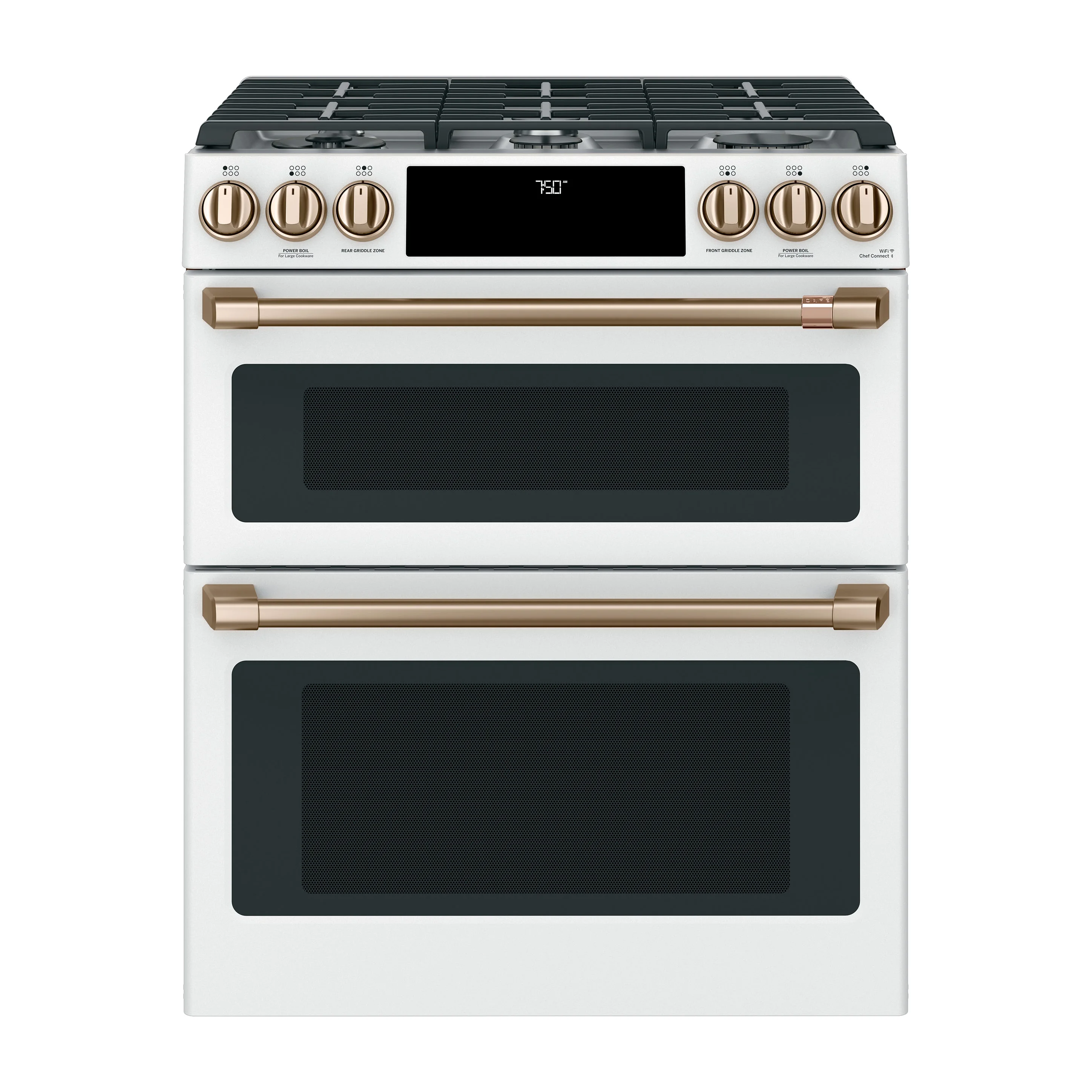 CAFÉ™ 30" Smart Slide-In, Front-Control, Gas Double-Oven Range with Convection