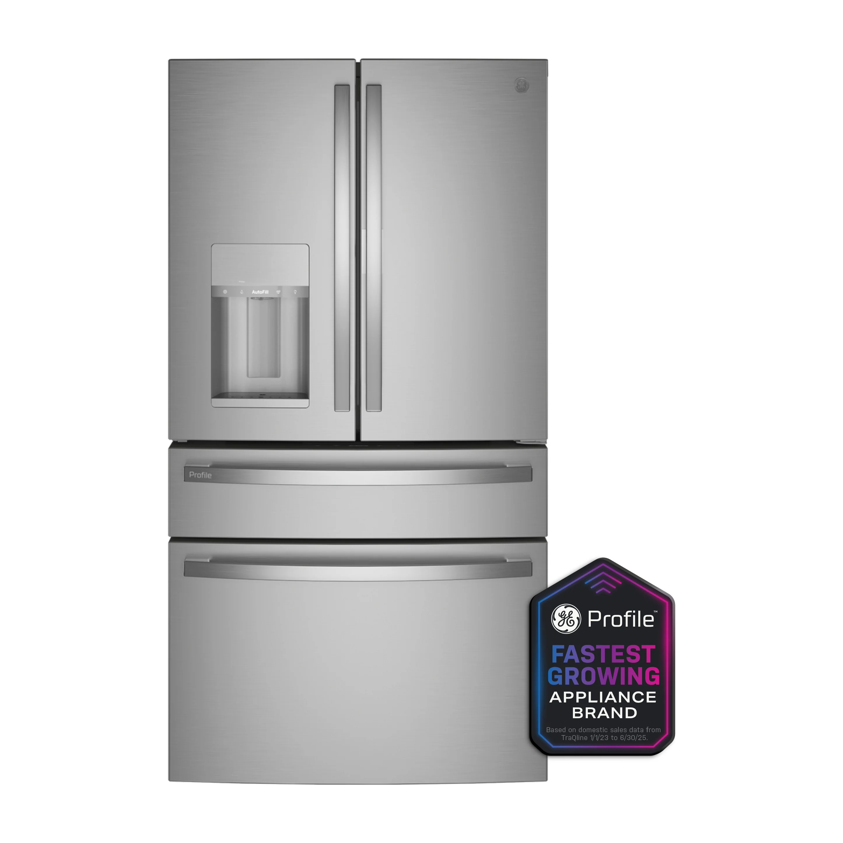 GE Profile™ 22.4 Cu. Ft. Smart Counter-Depth Fingerprint Resistant 4-Door French-Door Refrigerator with Door In Door
