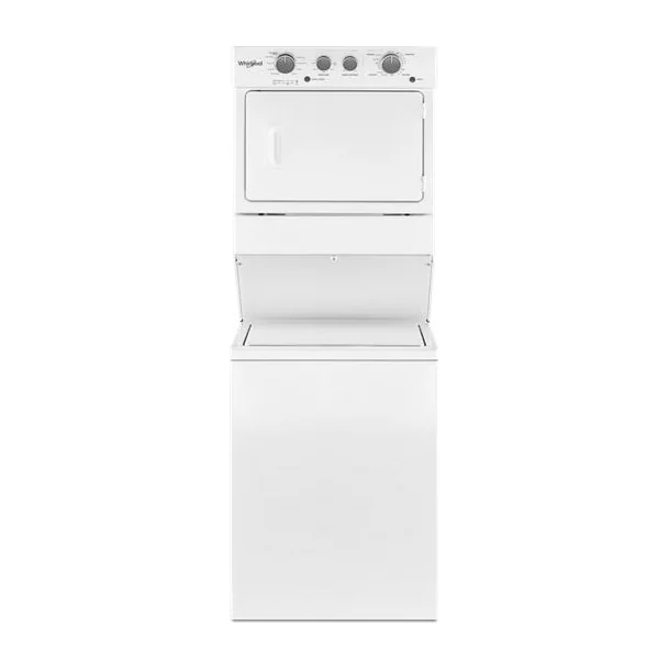 3.5 cu.ft Long Vent Electric Stacked Laundry Center 9 Wash cycles and AutoDry™