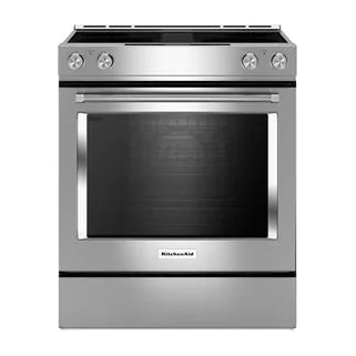 30-Inch 4-Element Electric Downdraft Slide-In Range