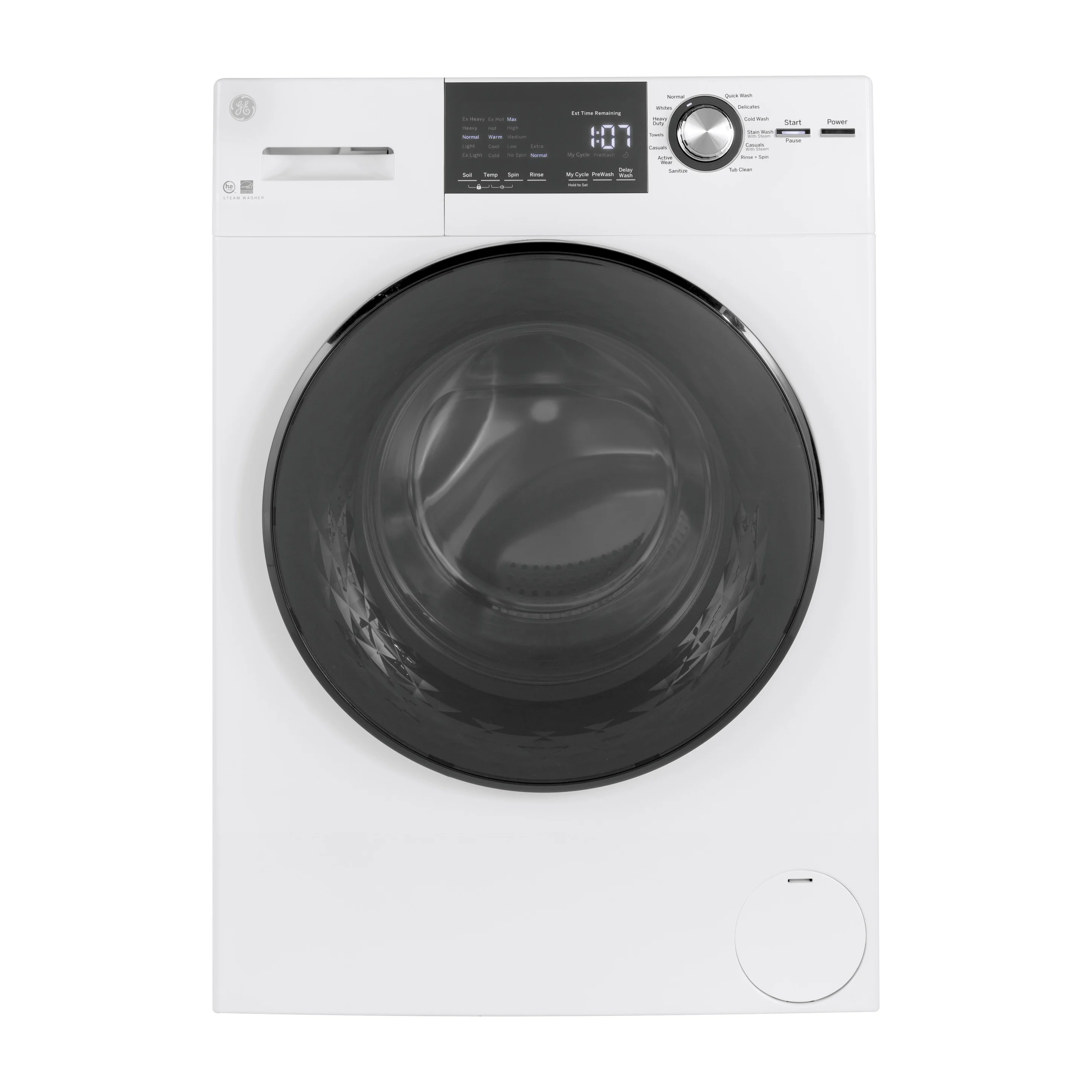 GE® ENERGY STAR® 24" 2.4 Cu. Ft.  Front Load Washer with Steam