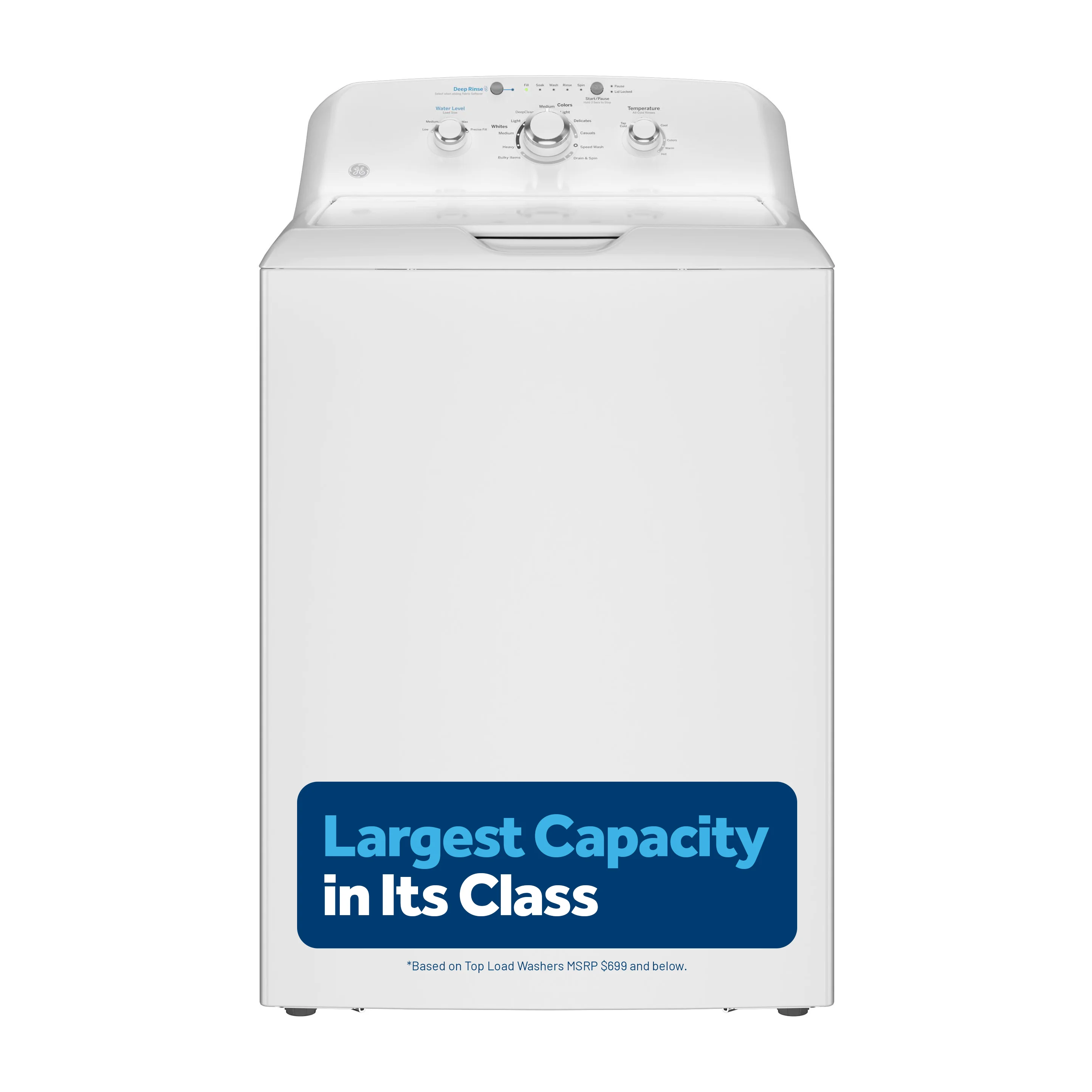 GE® 4.0 cu. ft. Capacity Washer with Stainless Steel Basket and Water Level Control​