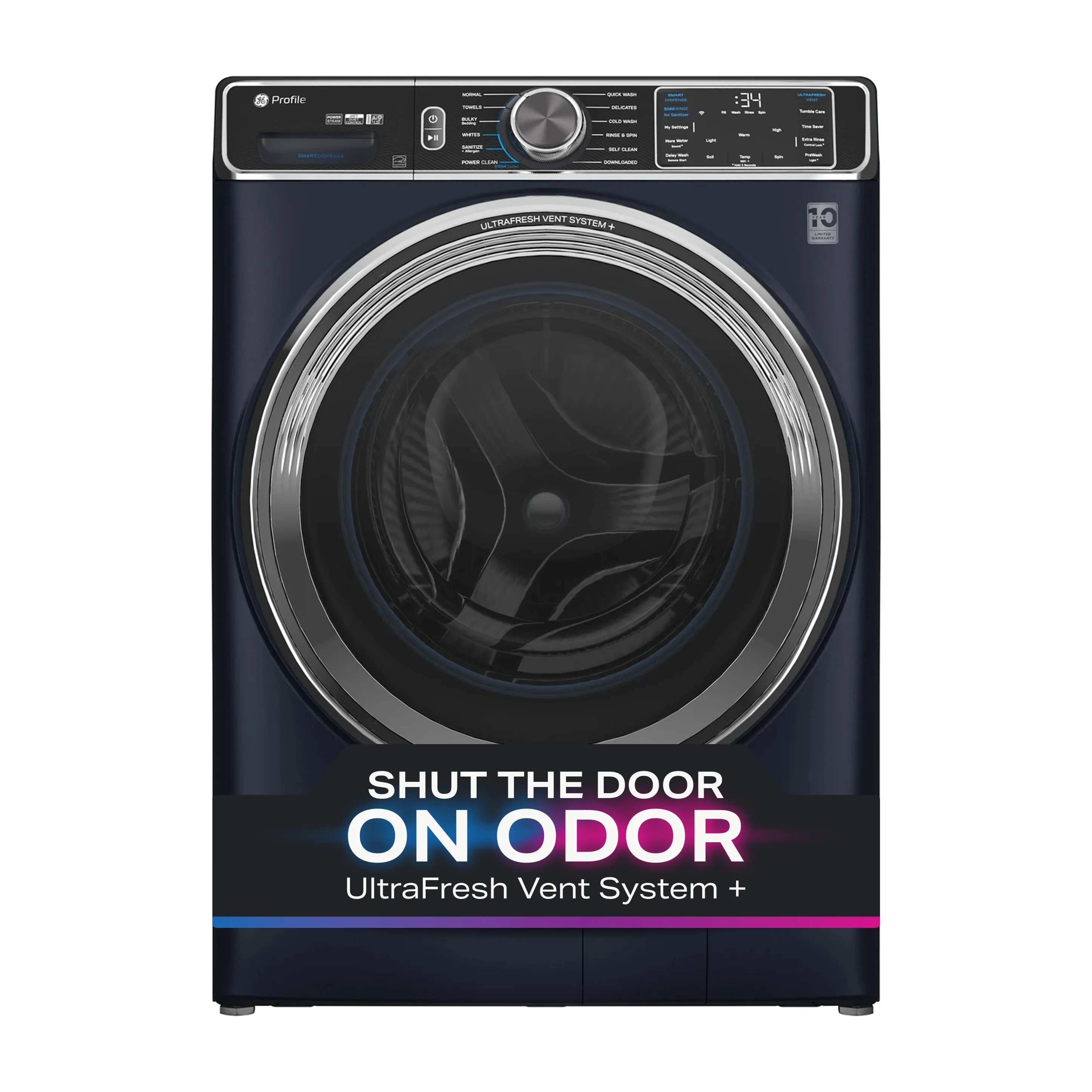 GE Profile™ 5.3 cu. ft. Capacity Smart Front Load ENERGY STAR® Washer with UltraFresh™ Vent System+ with OdorBlock™