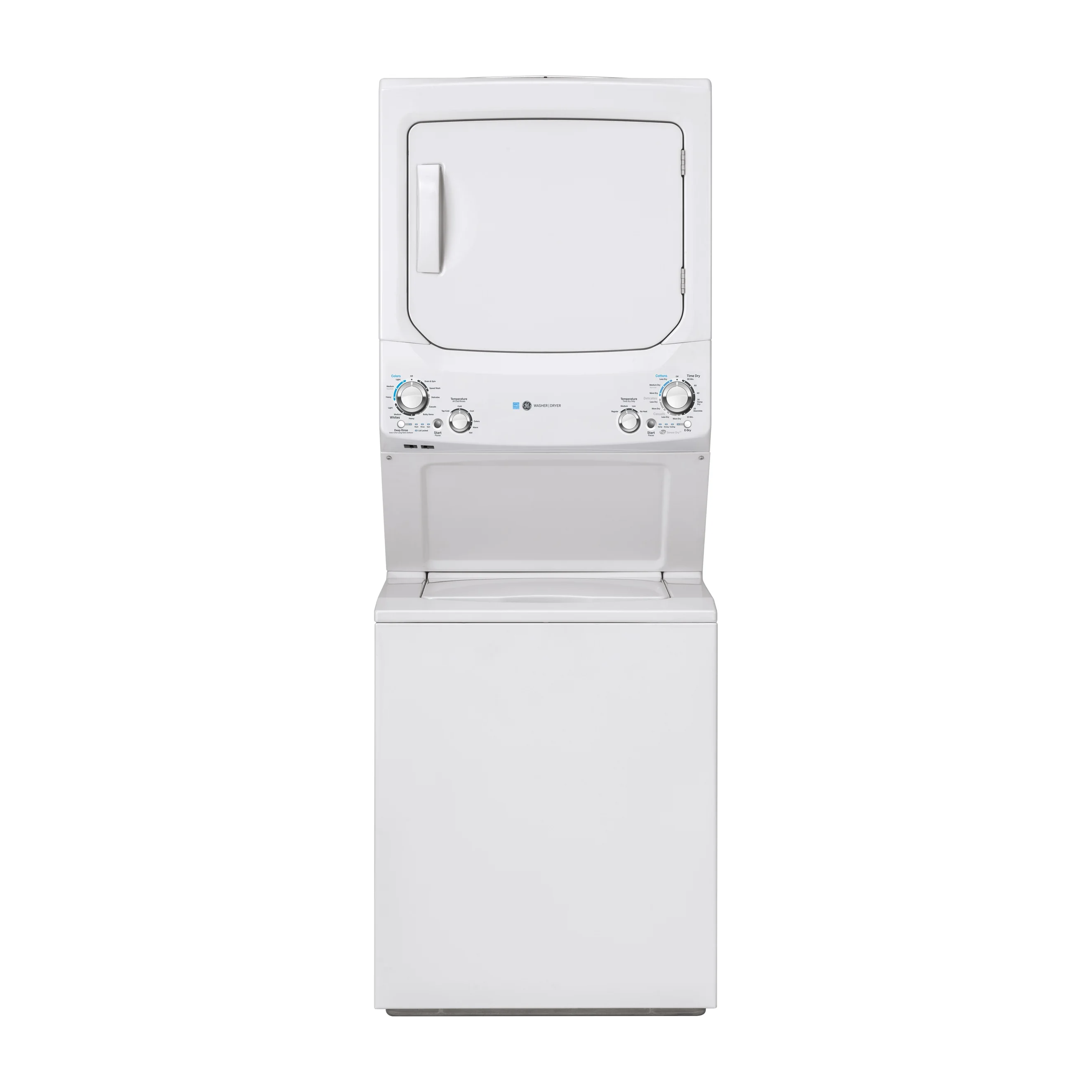 GE Unitized Spacemaker® ENERGY STAR® 3.9 cu. ft. Capacity Washer with Stainless Steel Basket and 5.9 cu. ft. Capacity Gas Dryer