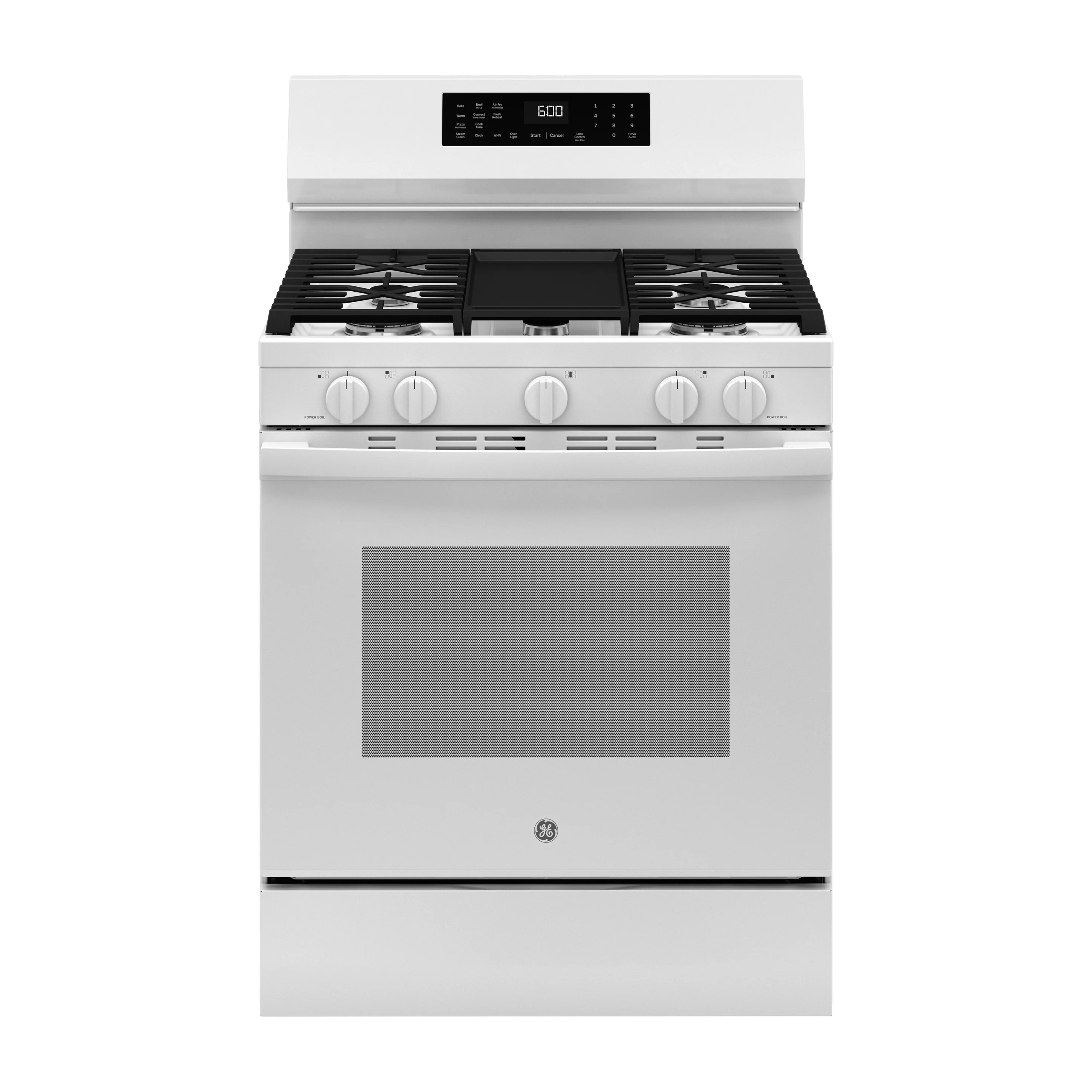 GE® 30" Free-Standing Gas Convection Range with No Preheat Air Fry and EasyWash™ Oven Tray