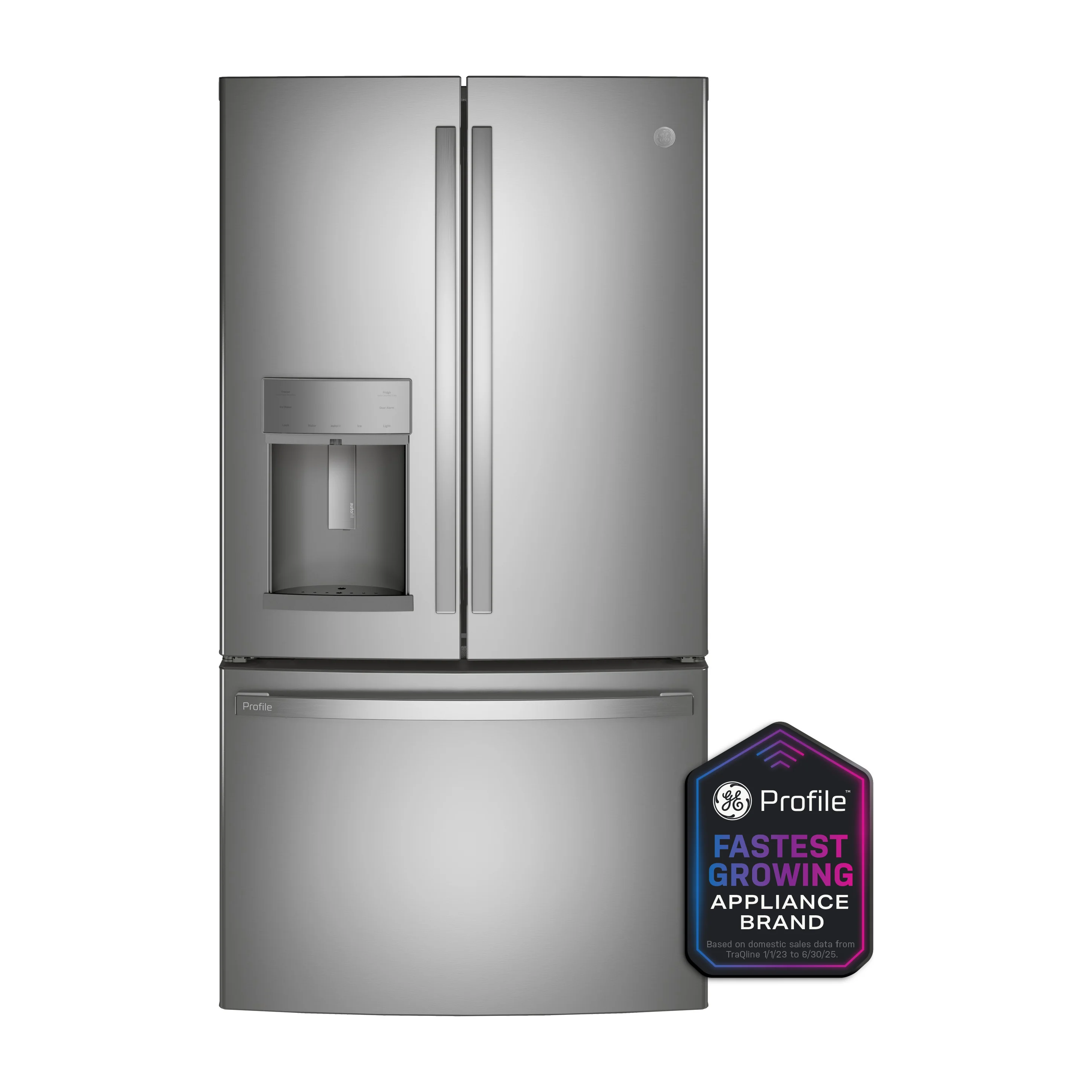 GE Profile™ ENERGY STAR® 22.1 Cu. Ft. Counter-Depth Fingerprint Resistant French-Door Refrigerator with Hands-Free AutoFill