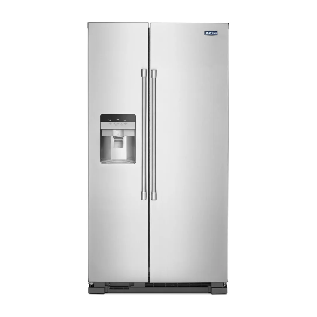 36-Inch Wide Side-by-Side Refrigerator with Exterior Ice and Water Dispenser - 25 Cu. Ft.