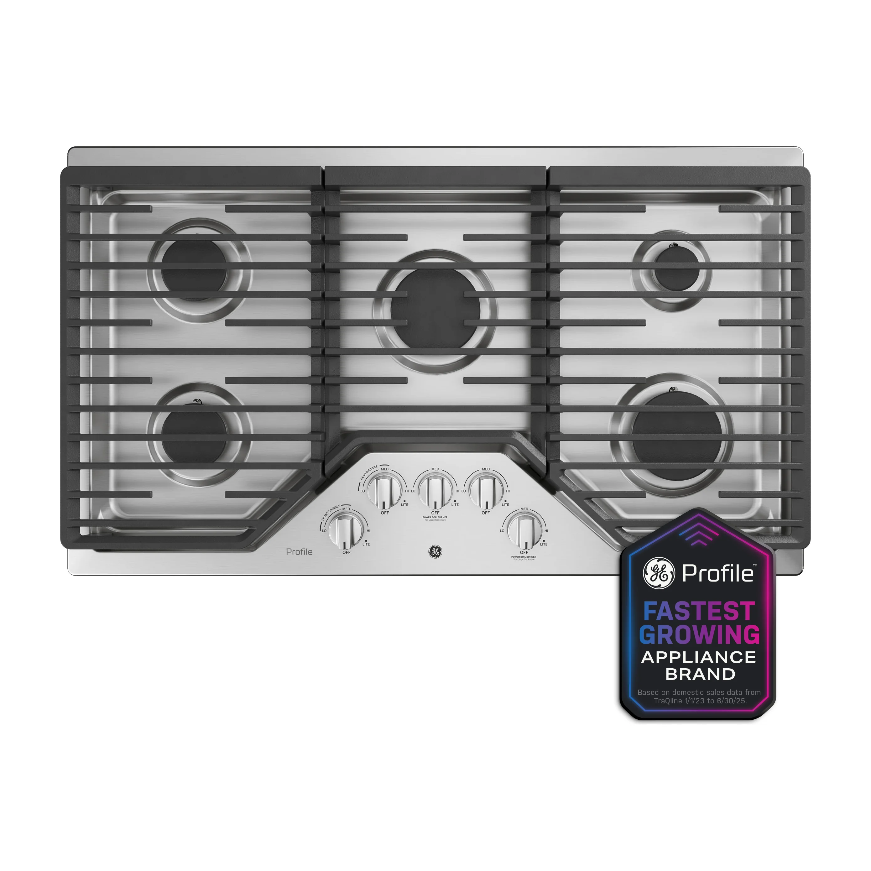 GE Profile™ 36" Built-In Gas Cooktop with Five Burners