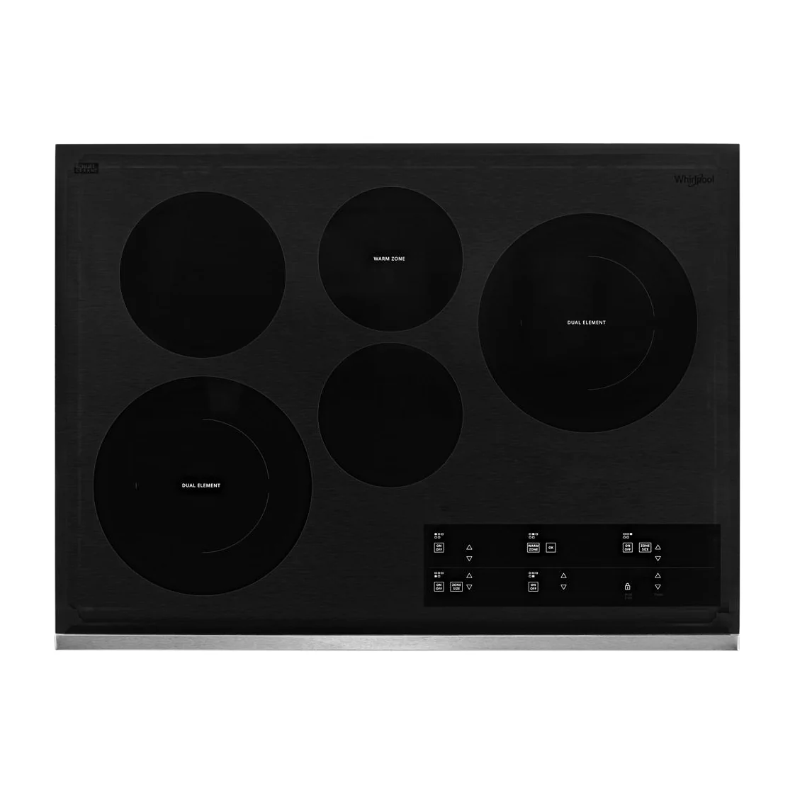 30-inch Electric Ceramic Glass Cooktop with Two Dual Radiant Elements