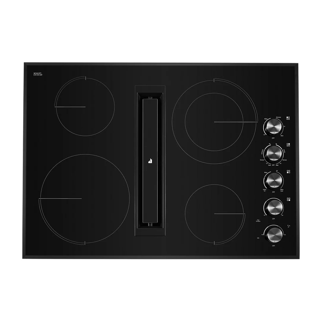 Black Floating Glass 30" JX3™ Electric Downdraft Cooktop