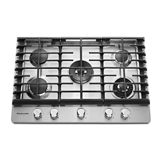 30" 5-Burner Gas Cooktop with Griddle