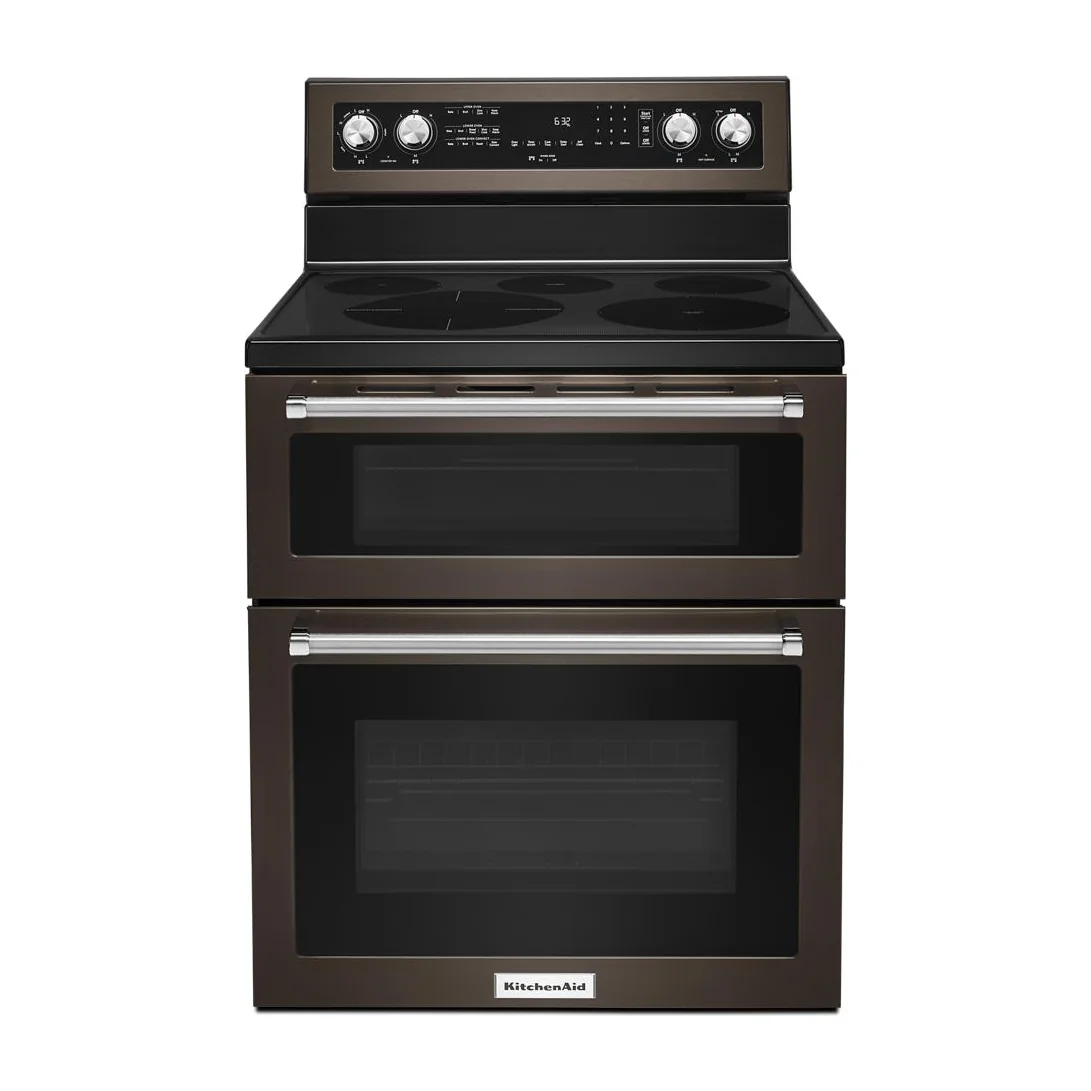 30-Inch 5 Burner Electric Double Oven Convection Range