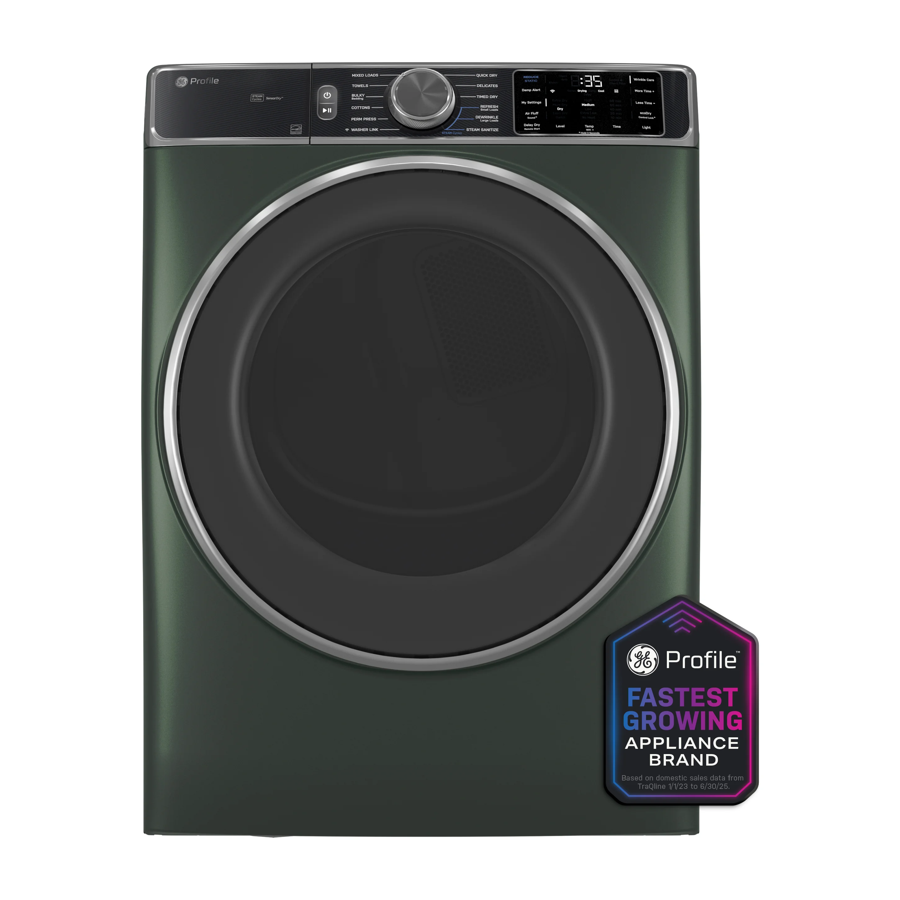 GE Profile™ ENERGY STAR® 7.8 cu. ft. Capacity Smart Front Load Electric Dryer with Steam and Sanitize Cycle