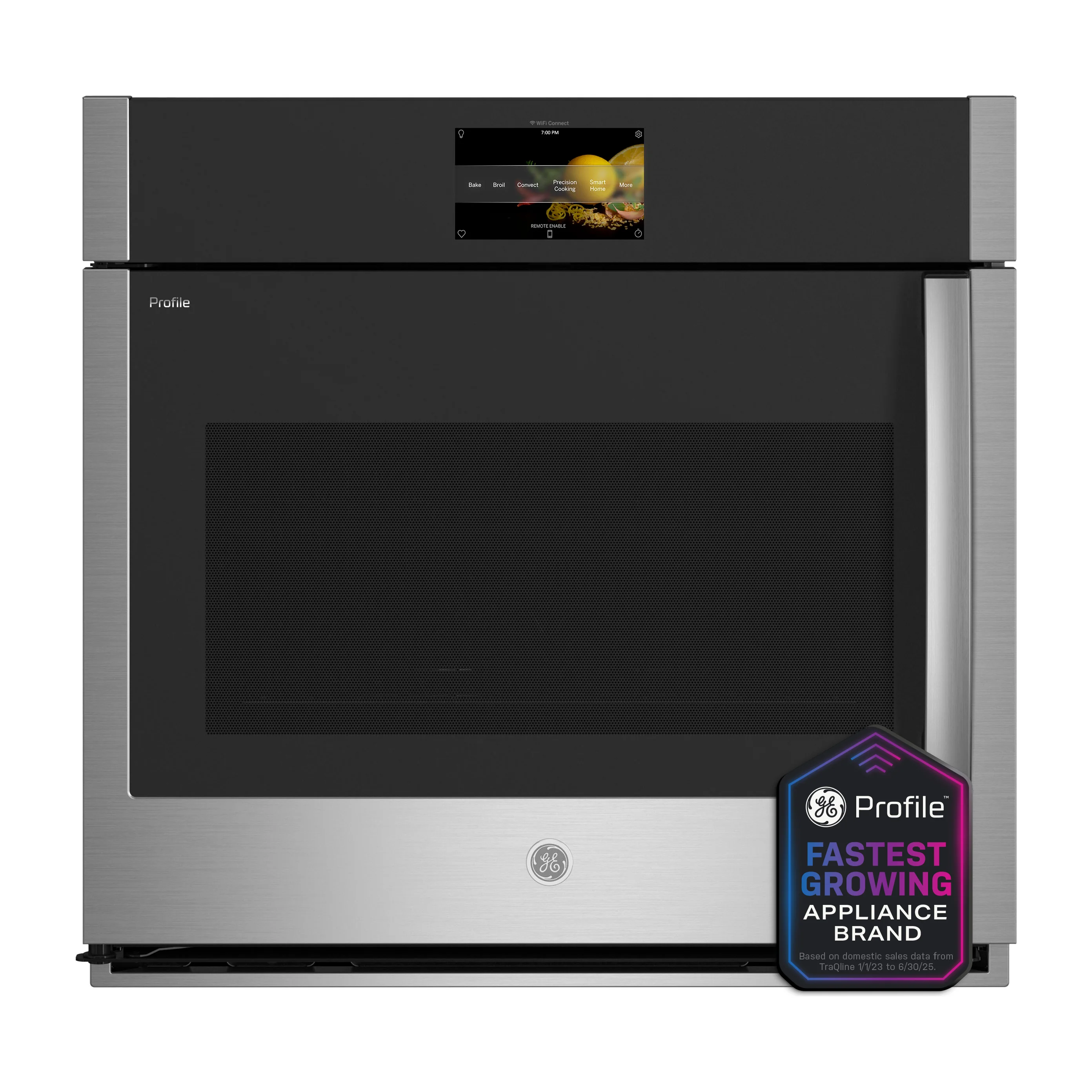 GE Profile™ 30" Smart Built-In Convection Single Wall Oven with Left-Hand Side-Swing Doors