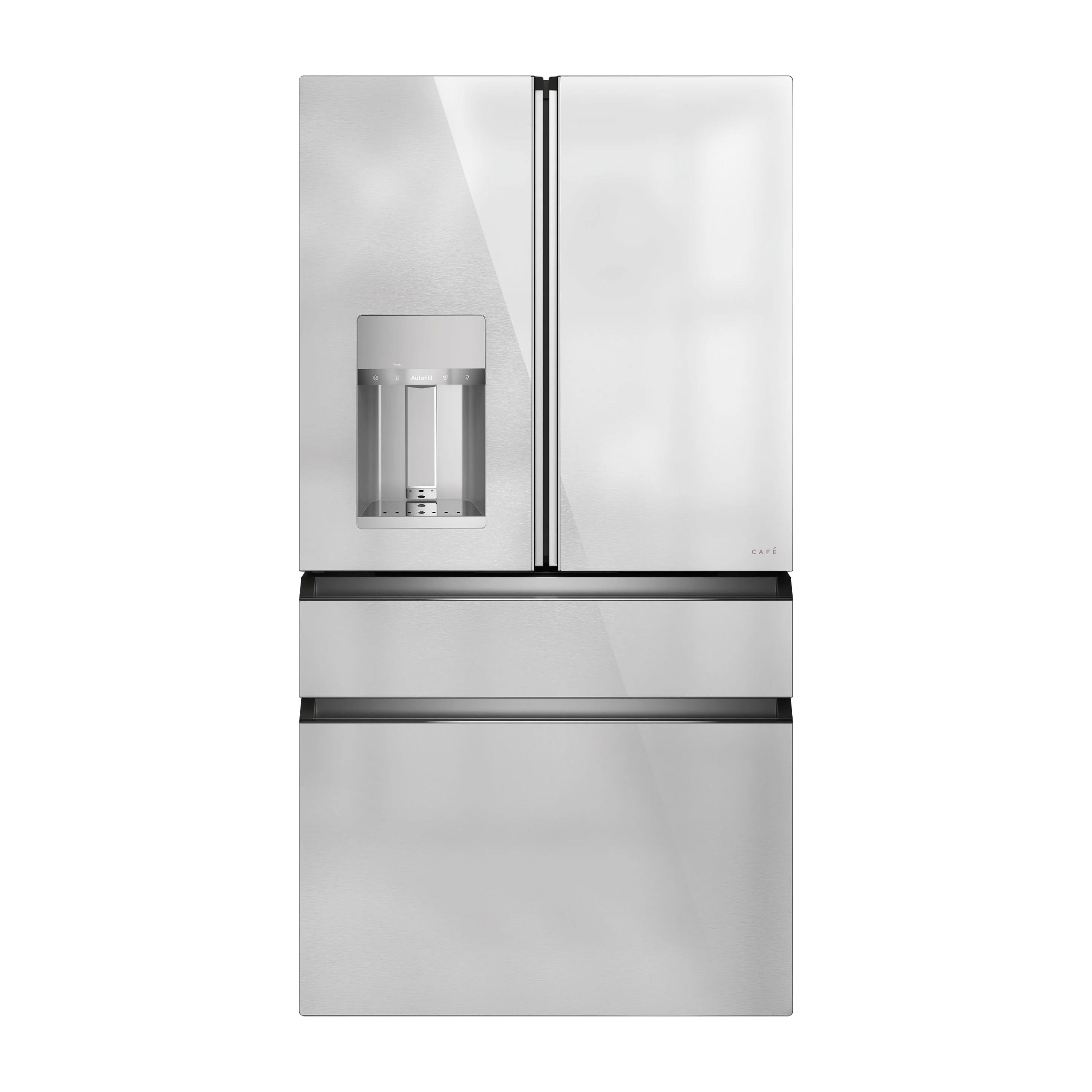 CAFÉ™ ENERGY STAR® 27.8 Cu. Ft. Smart 4-Door French-Door Refrigerator in Platinum Glass