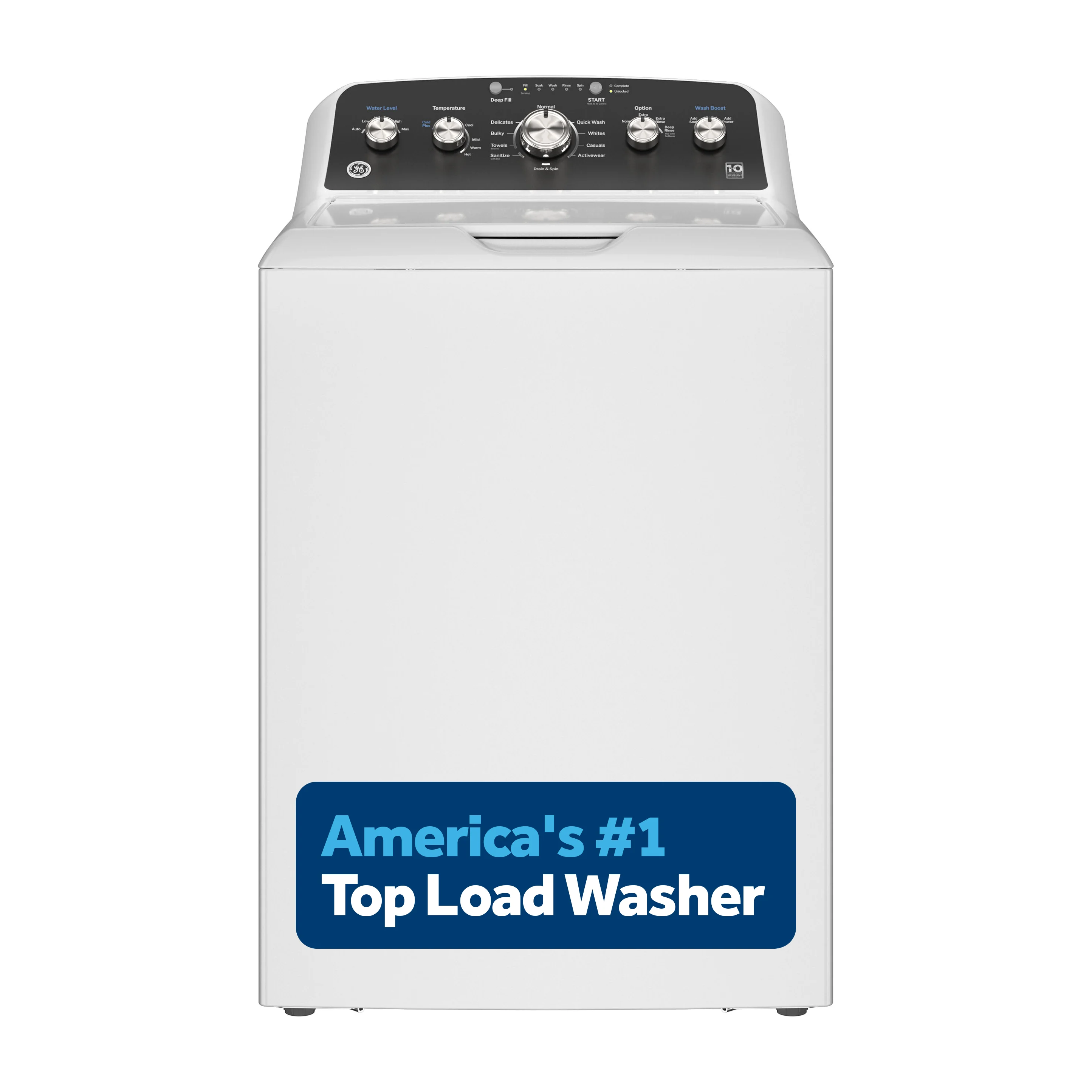 GE® 4.5 cu. ft. Capacity Washer with Stainless Steel&nbsp;Basket, Cold&nbsp;Plus and Wash Boost​