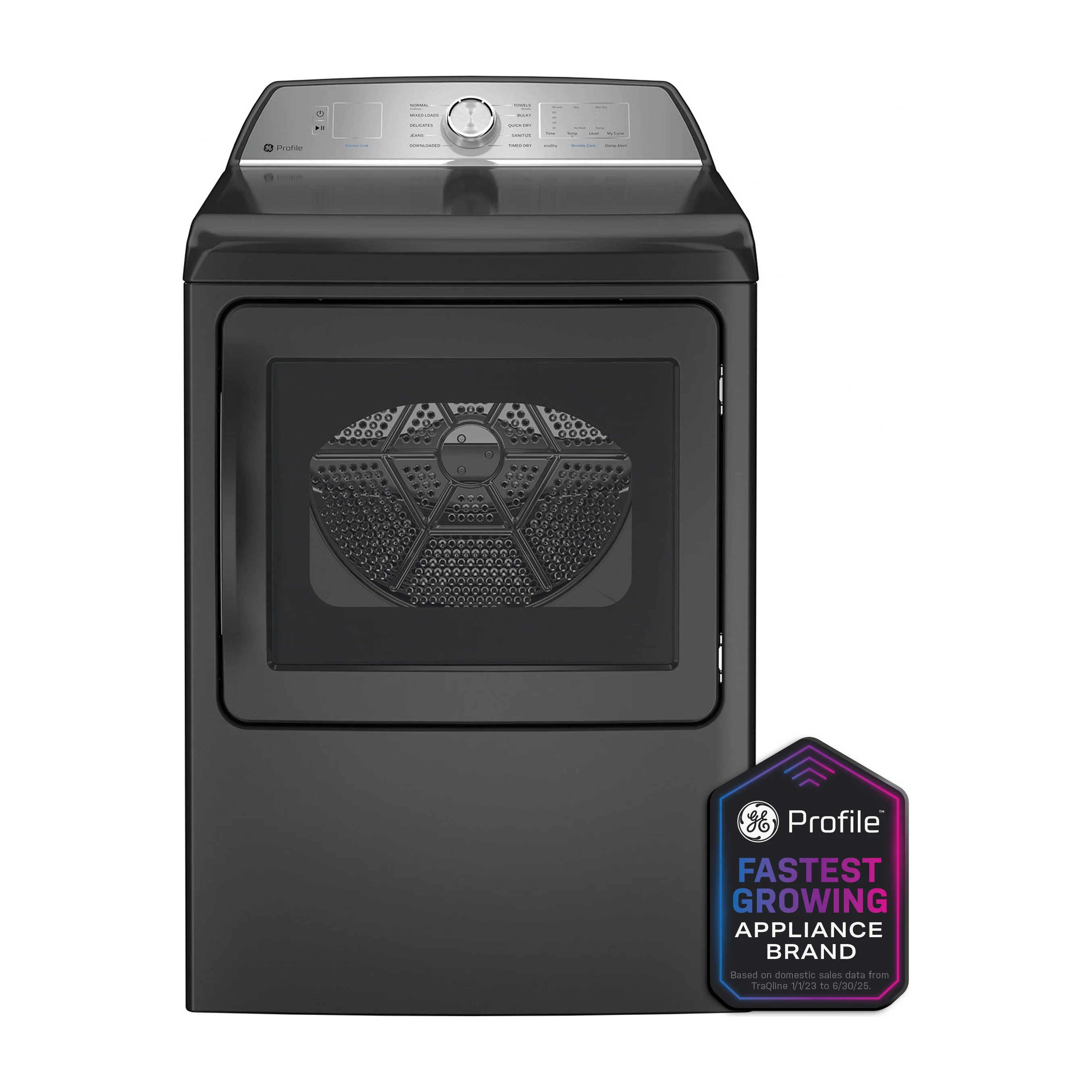 GE Profile™ ENERGY STAR® 7.4 cu. ft. Capacity aluminized alloy drum Electric Dryer with Sanitize Cycle and Sensor Dry