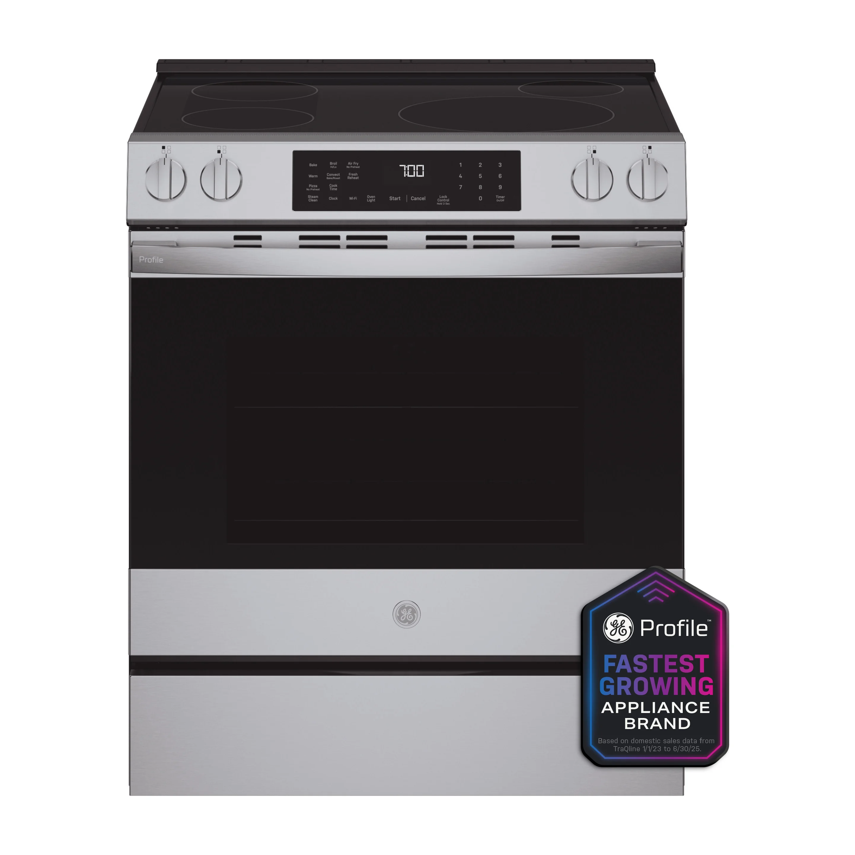 GE Profile™ ENERGY STAR® 30" Smart Slide-In Induction and Convection Range with No Preheat Air Fry and EasyWash™ Oven Tray