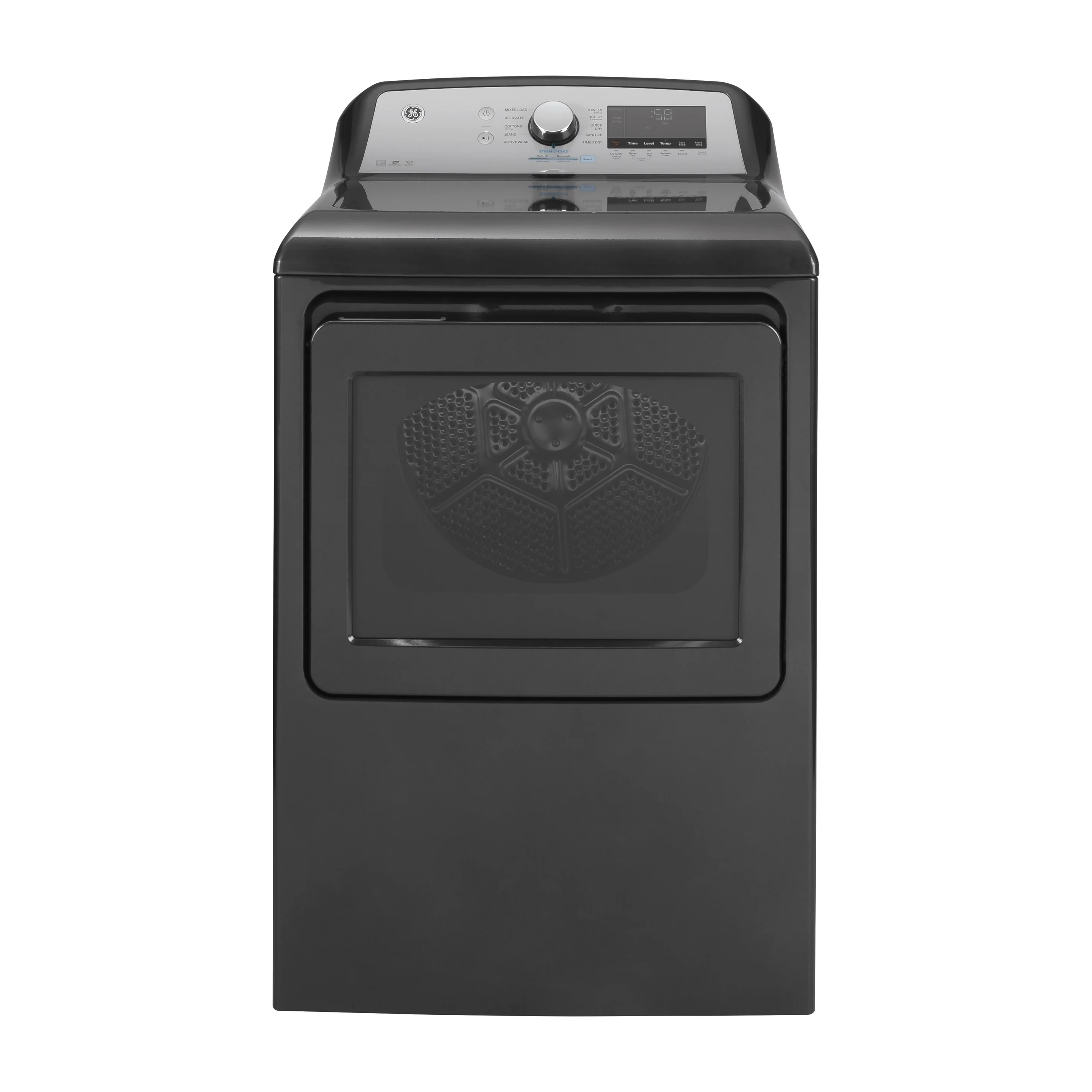 GE® ENERGY STAR® 7.4 cu. ft. Capacity Smart aluminized alloy drum Electric Dryer with Sanitize Cycle and Sensor Dry