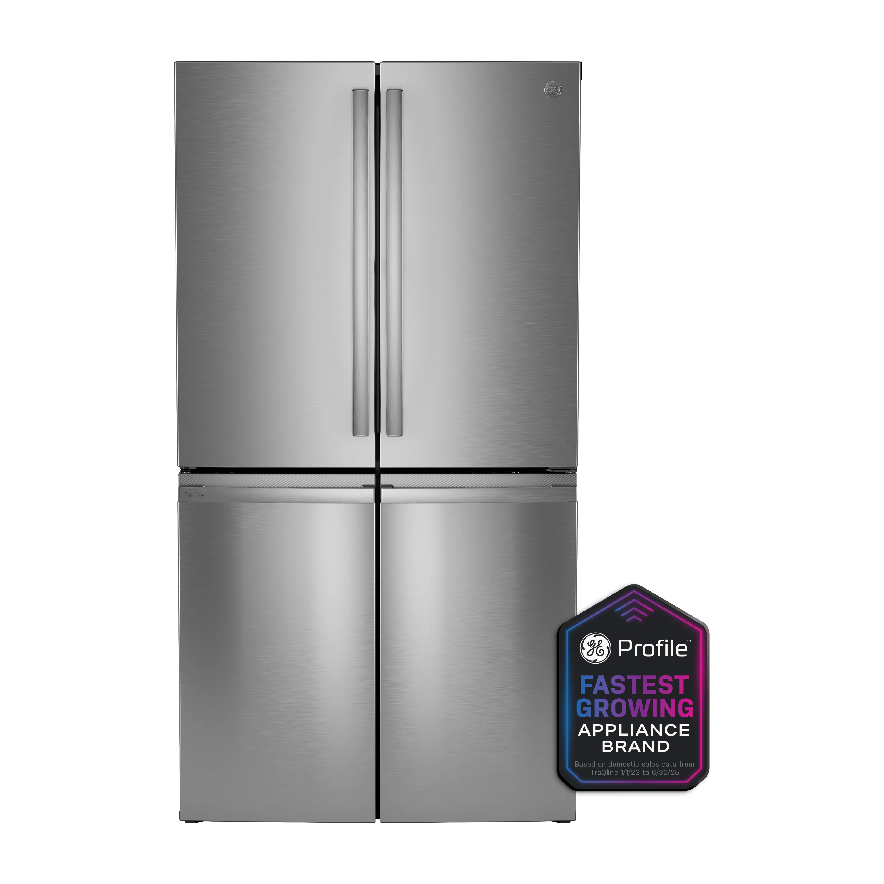 GE Profile™ ENERGY STAR® 28.4 Cu. Ft. Quad-Door Refrigerator with Dual-Dispense AutoFill Pitcher and Door in Door