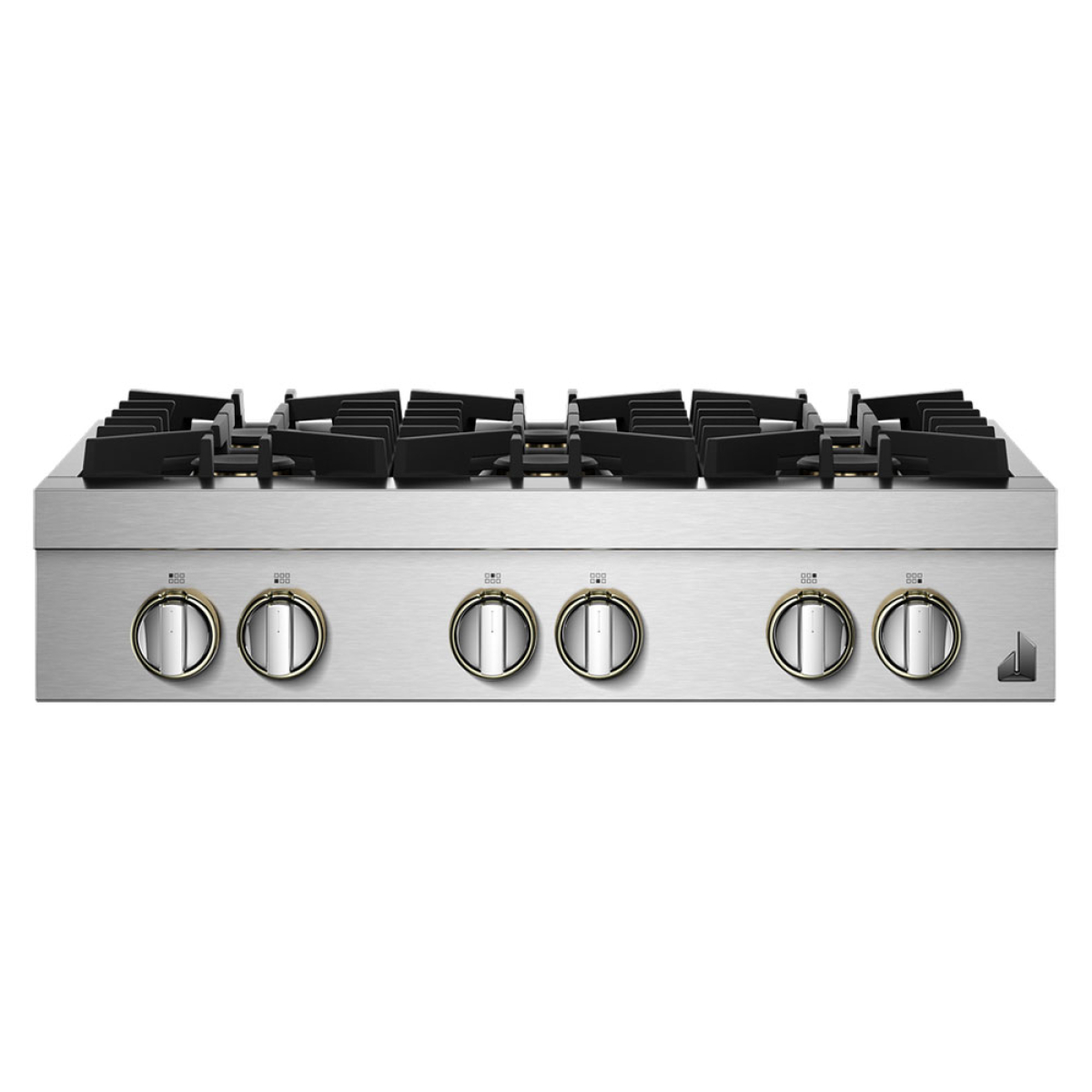 Scratch & Dent JennAir RISE 36" Stainless Steel Gas Rangetop, 6 Burners, Dual-Stacked PowerBurners, 14 Range Configurations