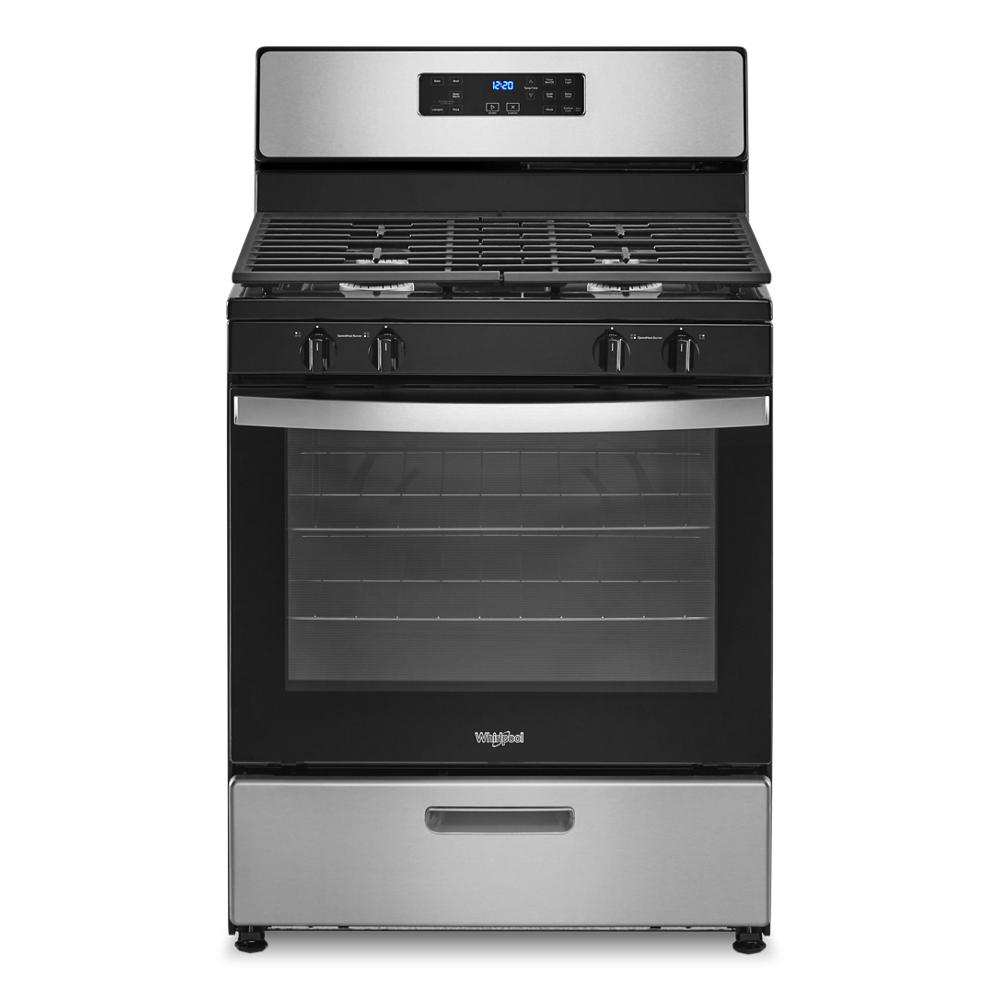 Scratch & Dent Whirlpool 30" Freestanding Gas Range with Broiler Drawer, 5.1 Cu. Ft., Stainless Steel