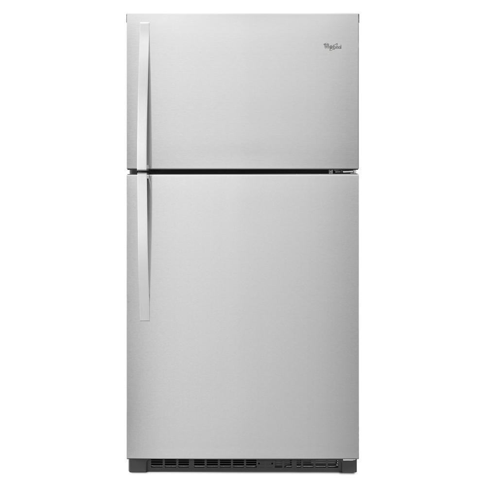 Scratch & Dent Whirlpool 33" Top-Freezer Refrigerator, 21 Cu. Ft., Flexi-Slide Bin, Monochromatic Stainless Steel - ENERGY STAR